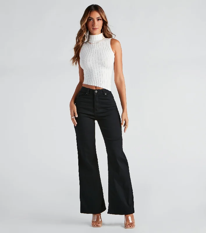 women's denim jeans for a chic appearanceCatch Ya Later Wide-Leg Jeans