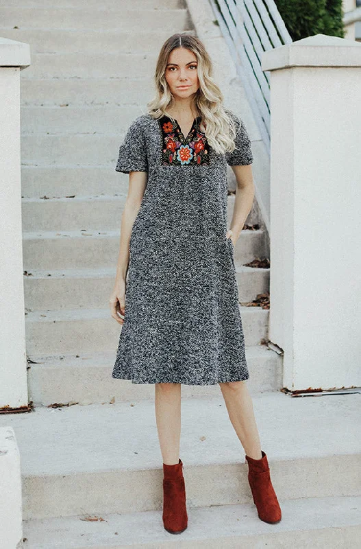 Montreal Embroidered Dress - Maternity Friendly - FINAL FEW - FINAL SALE