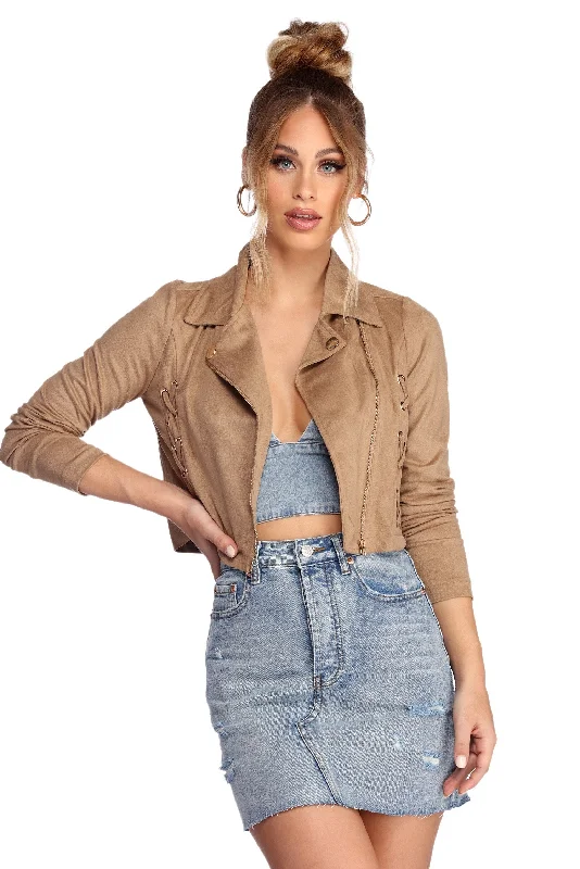 That's Our Moto Faux Suede Jacket