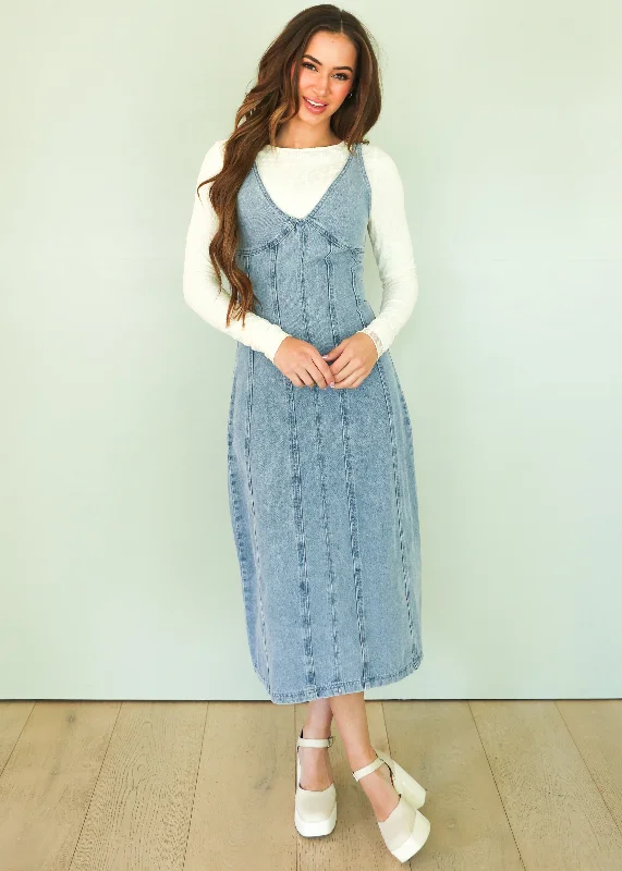 women's club dressesTexie Denim Midi Dress - FINAL FEW - FINAL SALE