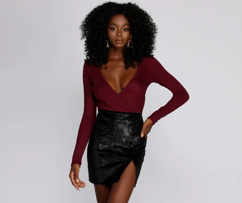 cozy women's tops for fall and winterIn Knit For a Good Time Bodysuit