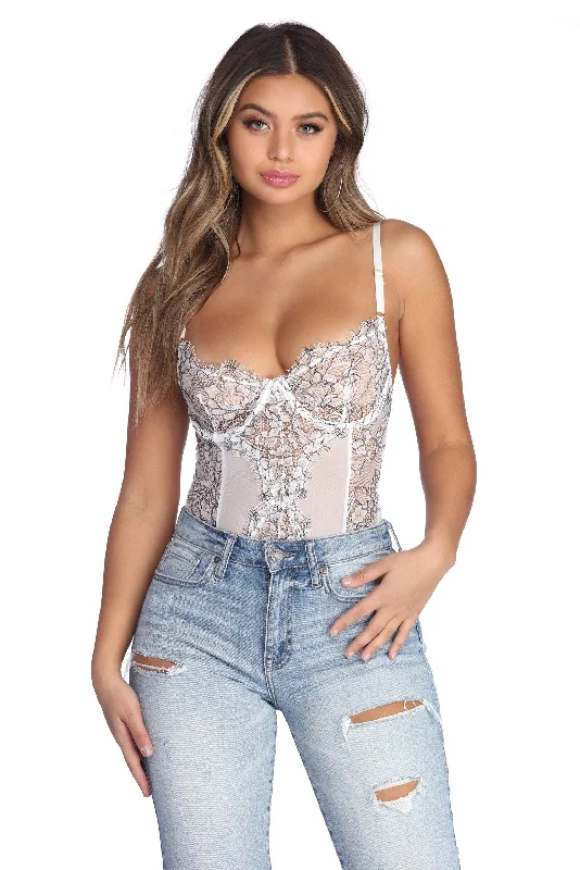 women's tops with cinched waistsRavishing Lace Bodysuit