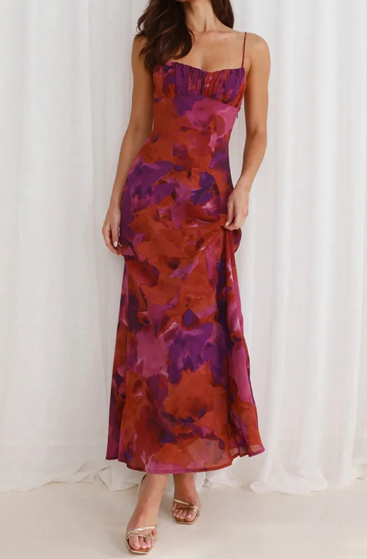 Glamour DressCleo Maxi Dress | Dark Rose