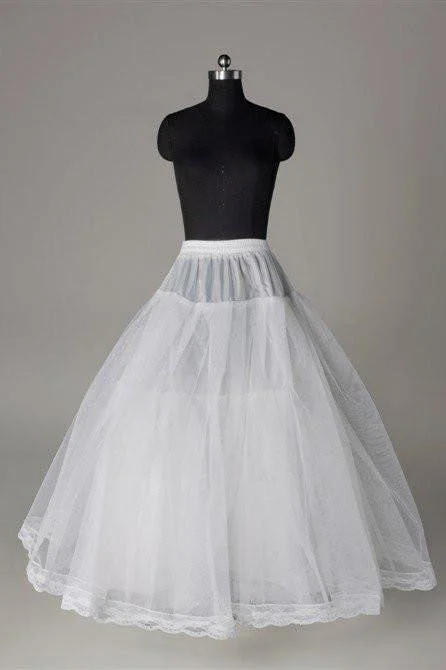 Flutter-Sleeve DressFashion A Line Wedding Petticoats Accessories White Floor Length OKP3