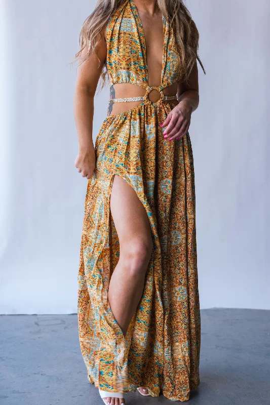 Empire DressVirgin Islands Maxi Dress (Sunset) FINAL SALE