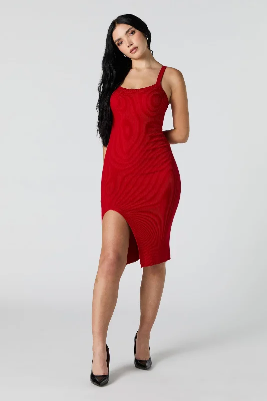 women's shift dressesRibbed Knit Bodycon Mini Sweater Dress