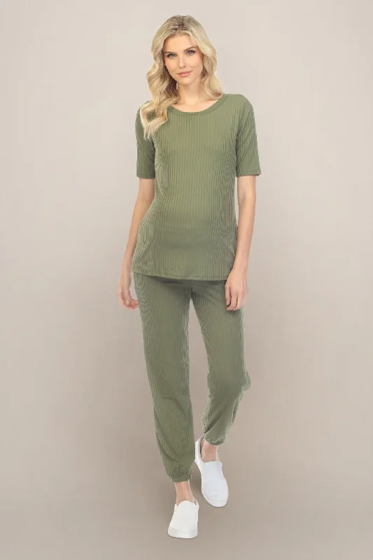 Sage Green Comfort Two-Piece Maternity Set