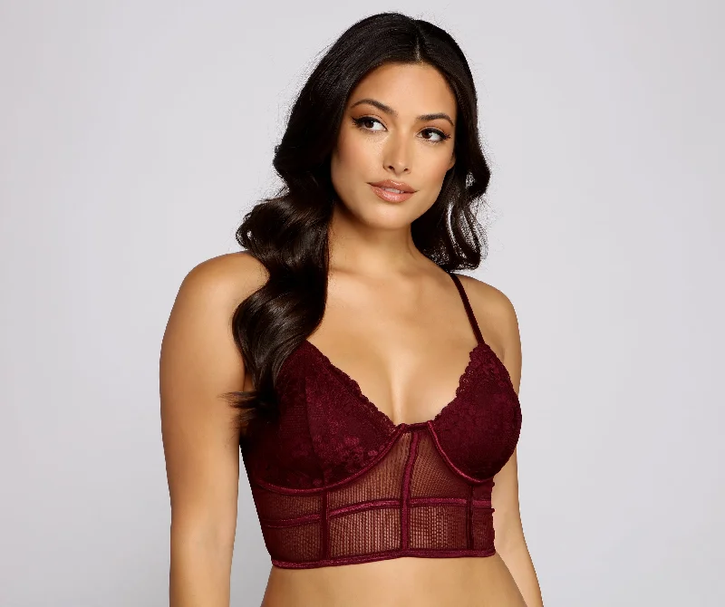 Demi BrasMesmerizing Mesh Longline Bralette