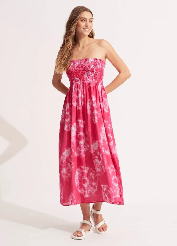 women's tall dressesTie Dye Maxi Skirt/Dress - Rose Pink