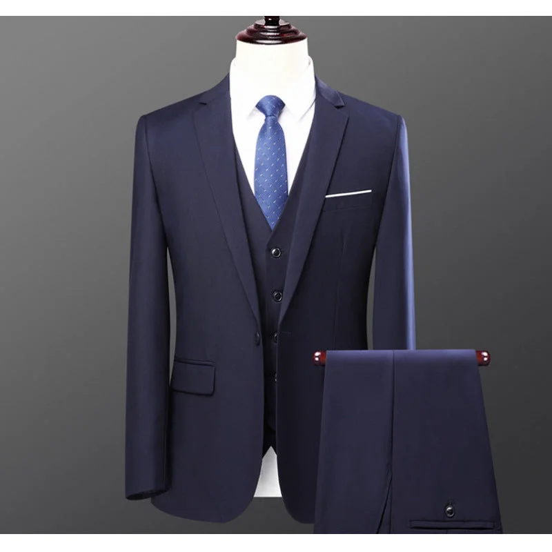 A Buckle and Navy Blue (Suit Suit Trousers)