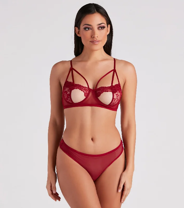 Plus-Size Support BrasBaby Be Mine Lace Bra And Panty