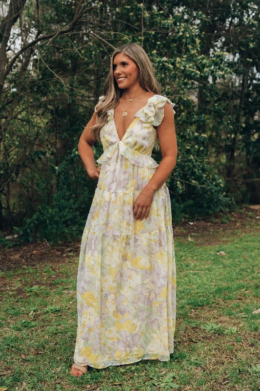 Trumpet DressGardenia Floral Maxi Dress FINAL SALE