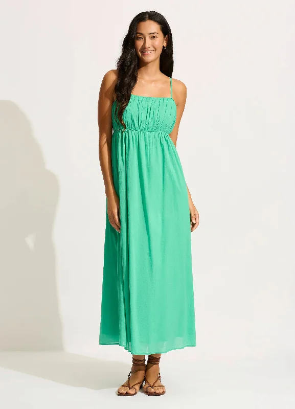 women's bodycon dressesPiped Maxi Dress - Jade