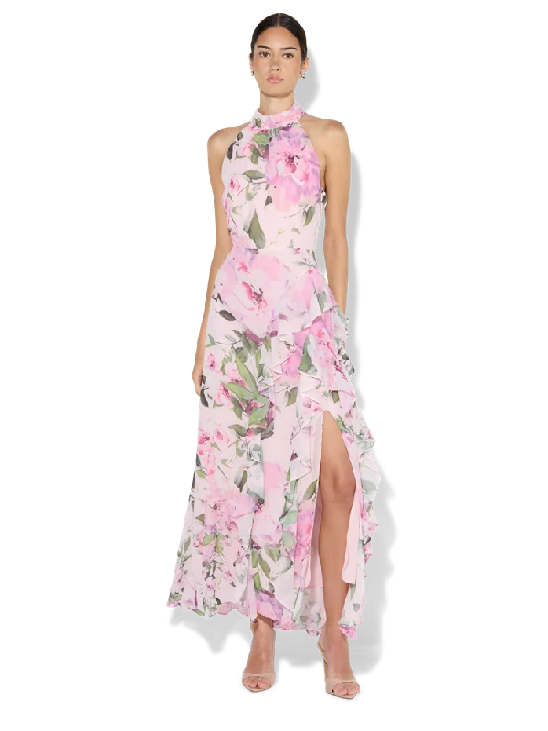 women's sheath dressesFrannie Petal Pink Printed Maxi