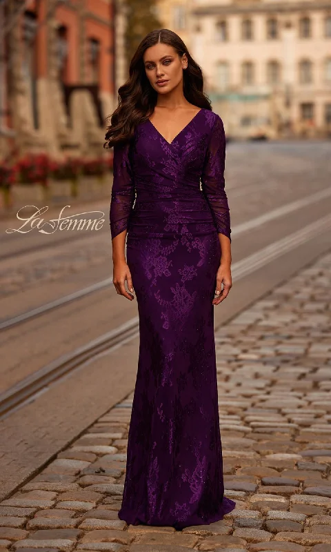 Embellished DressLong Formal Dress: La Femme 32491