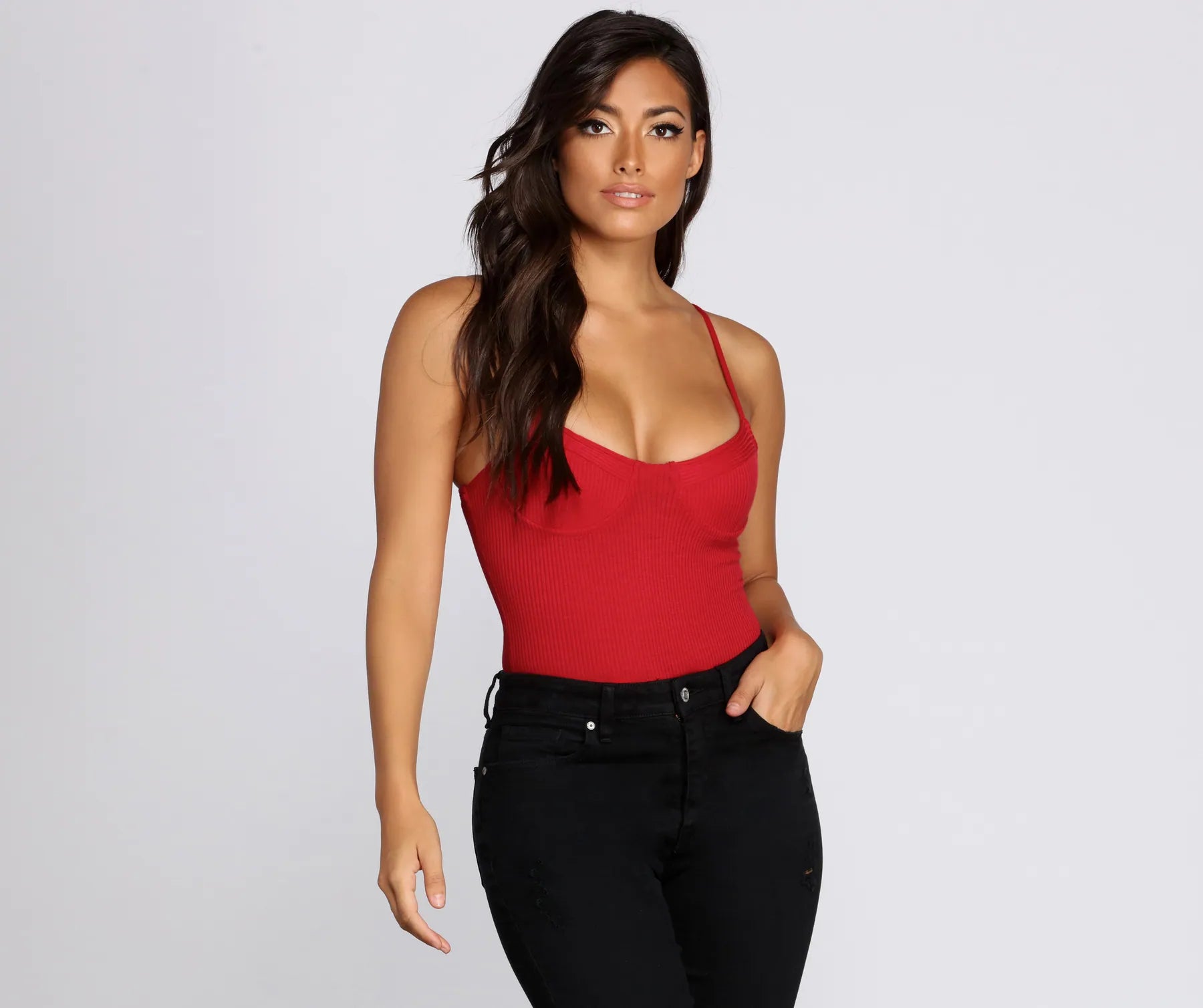 women's tops that offer a perfect blend of style, comfort, and affordabilityHot Fire Bustier Bodysuit