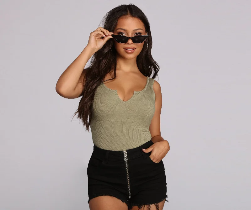 women's tops for date nightsIn With The Basics Bodysuit