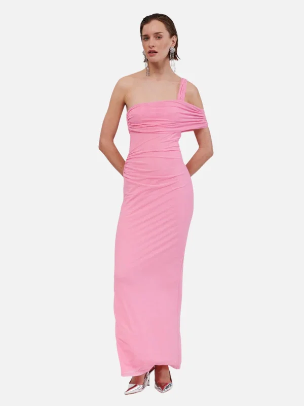 Bow-Tie DressChristy Off Shoulder Maxi - Pink