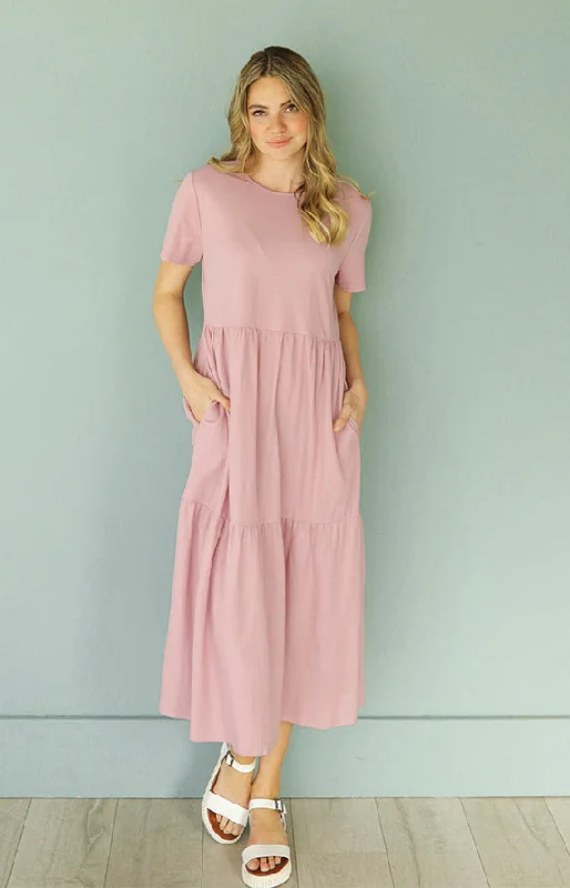 Kelsey Mauve Mist Dress - MCO - Maternity Friendly - FINAL SALE