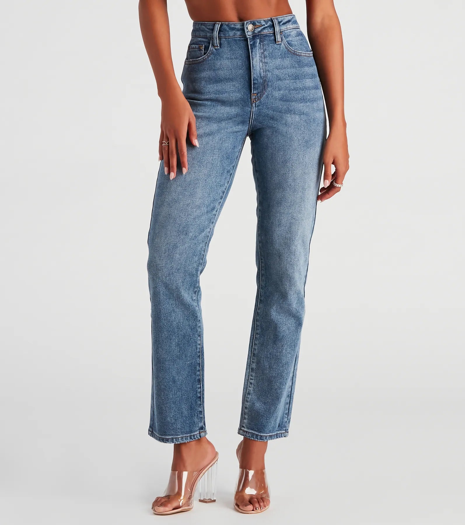 women's denim jeans for a night outDesa High-Rise Straight Leg Jeans By Windsor Denim