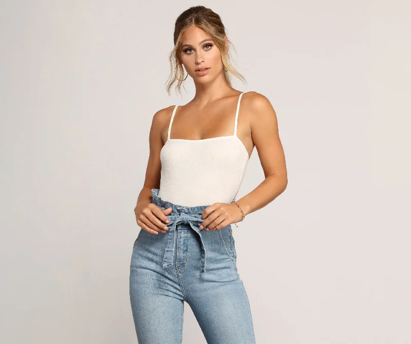 women's tops for boho-chic stylesNeed It Now Ribbed Bodysuit