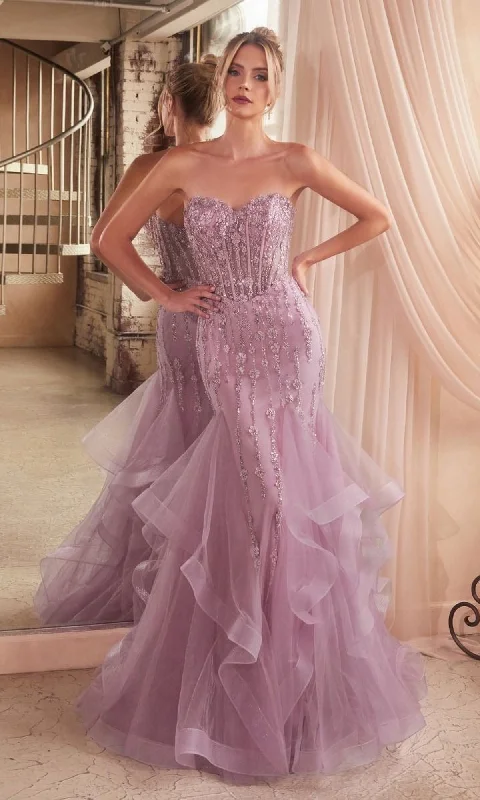 Chiffon DressStrapless Sweetheart Long Mermaid Prom Dress CD332