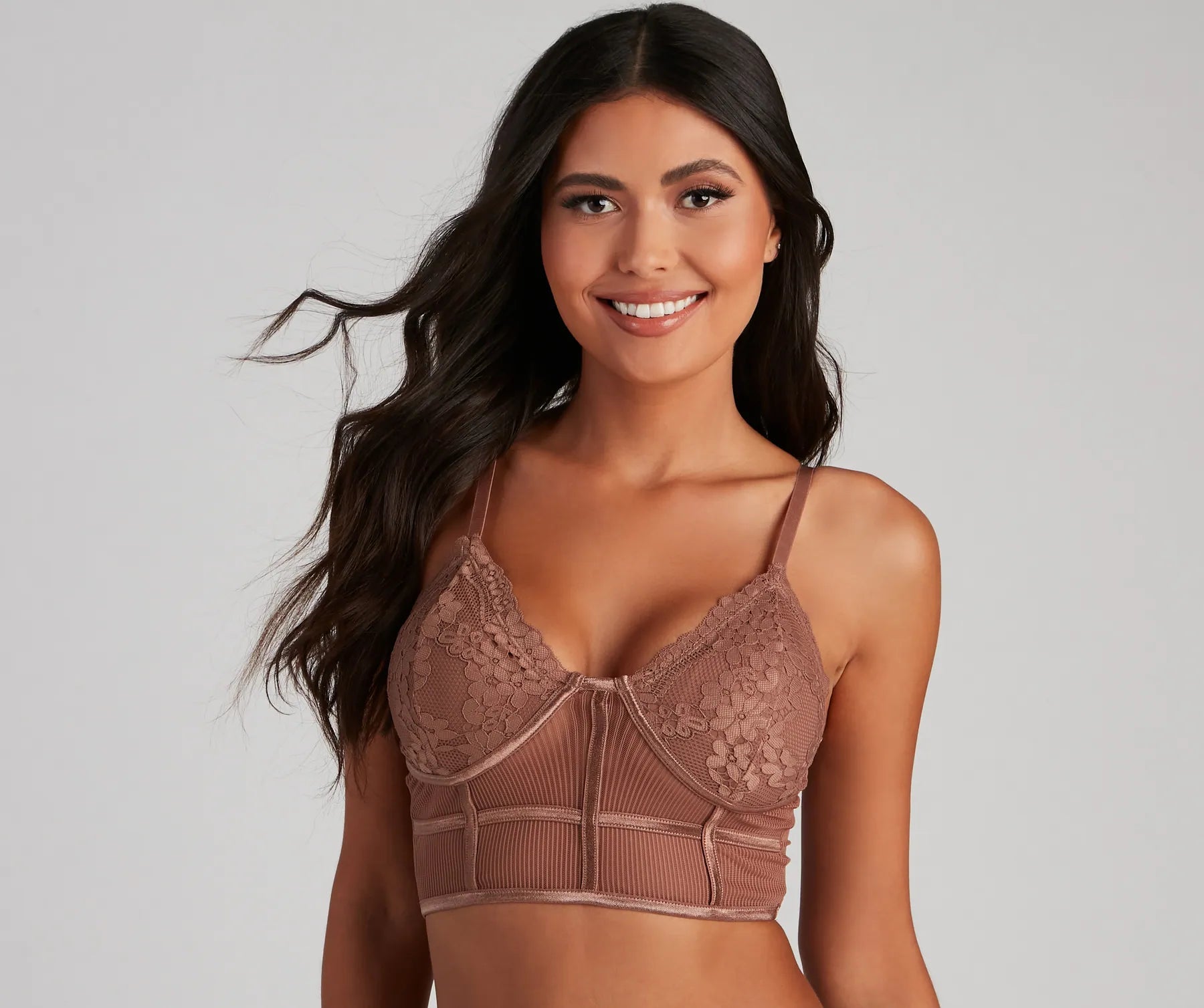 Support BrasSheer Ambition Longline Lace Bralette