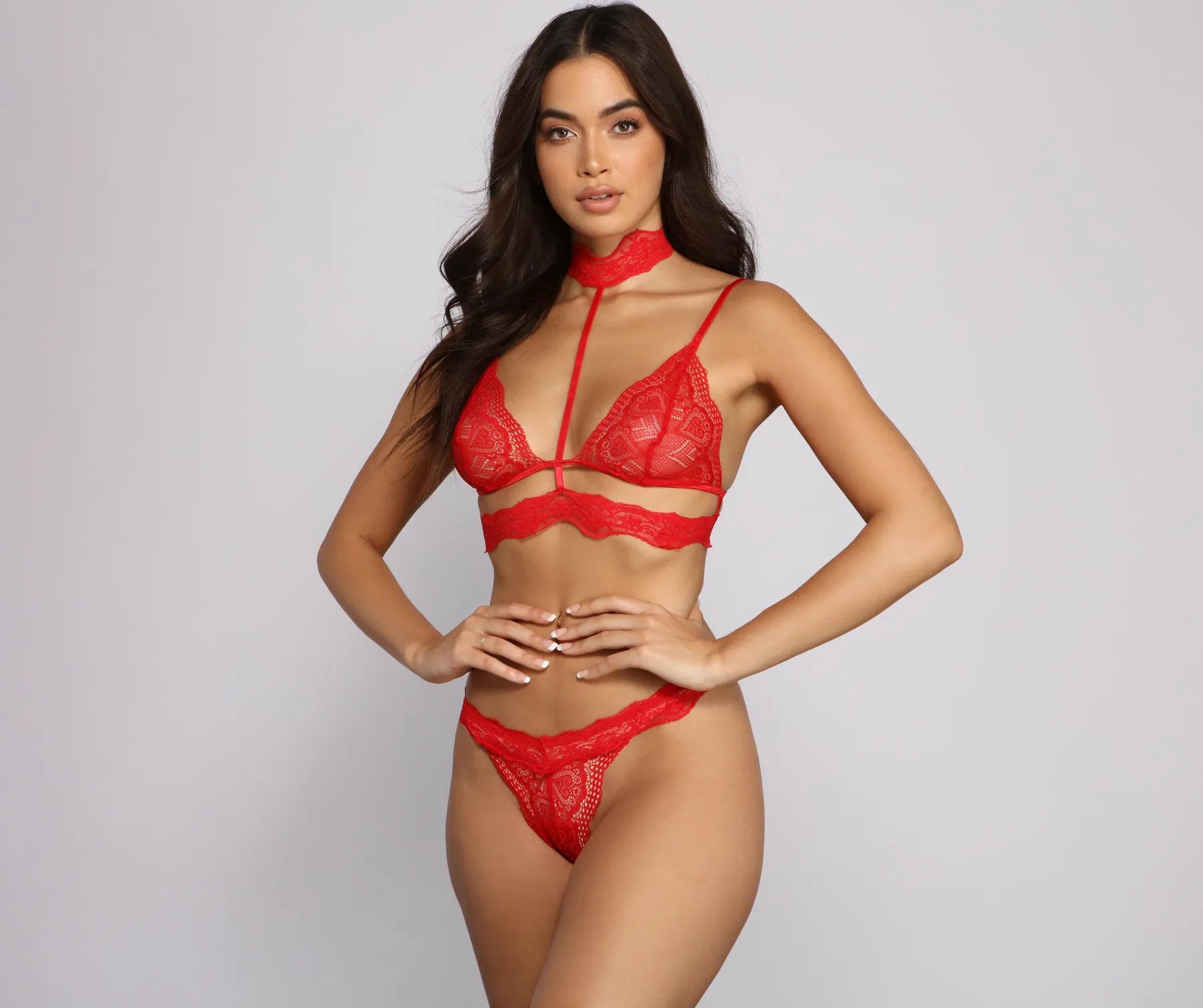 Bandeau BrasAll About The Lace Triangle Bra And Panty Set