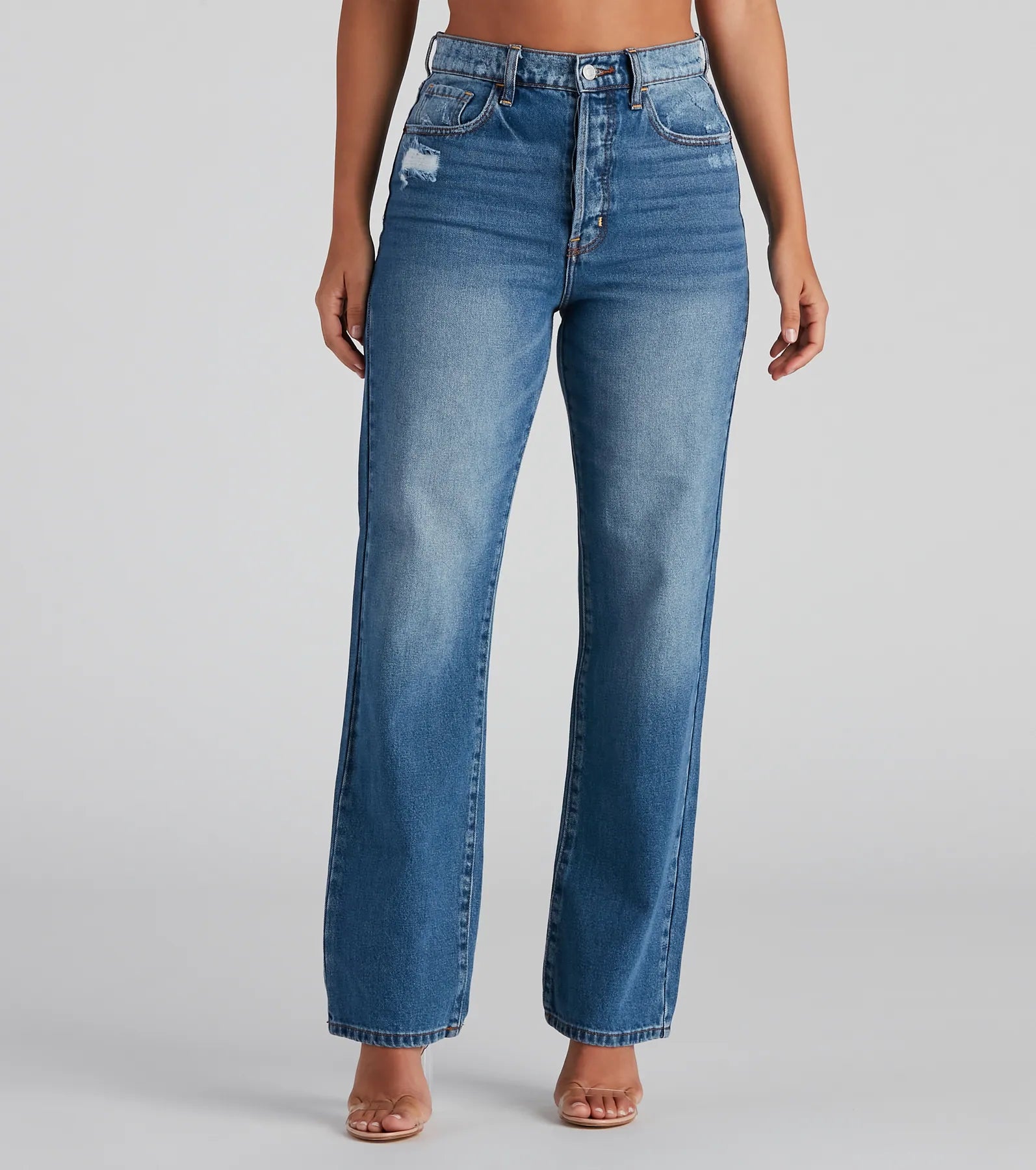 women's high-waisted denim jeansClassic Vibes High Rise Boyfriend Jeans