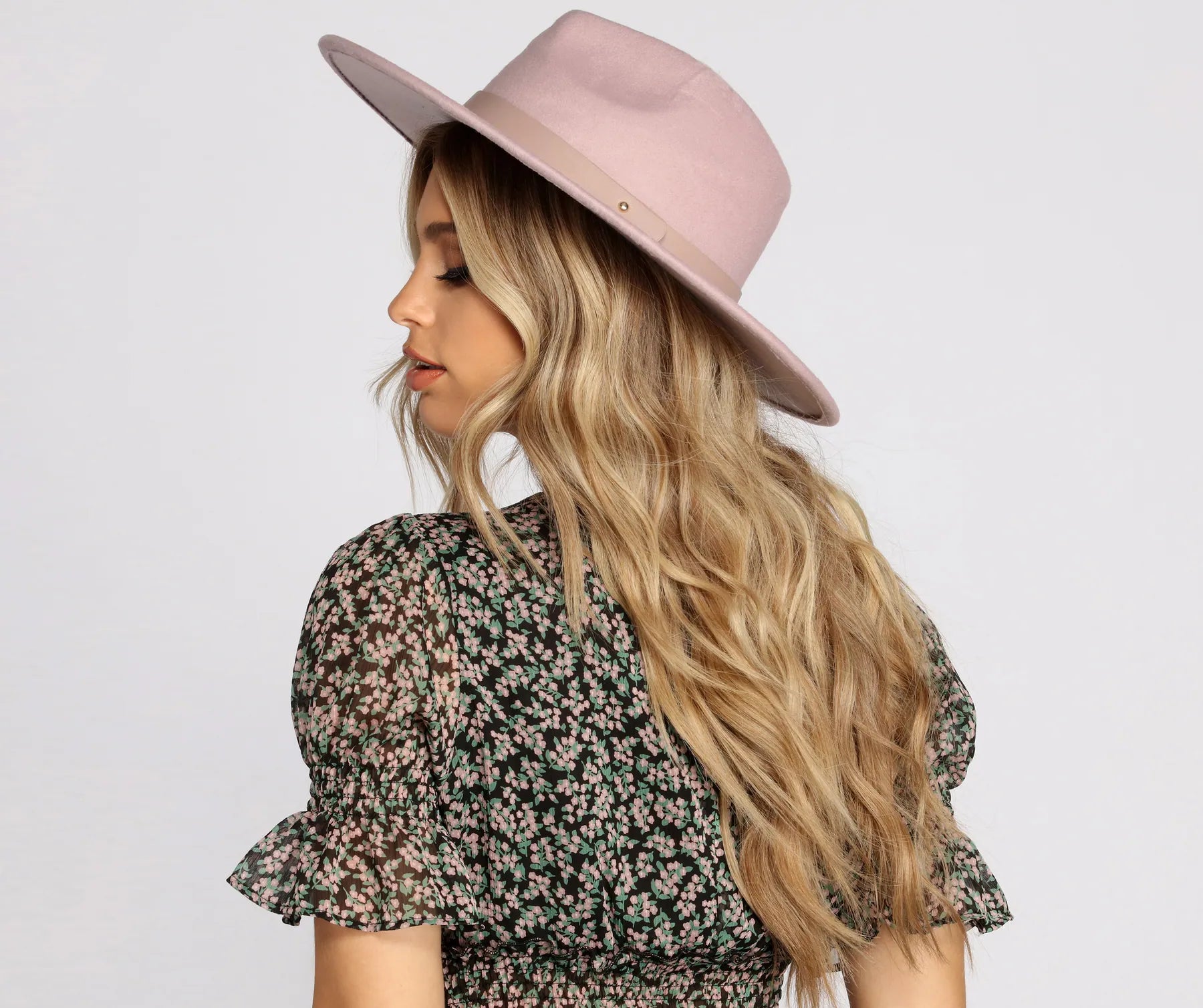 Wide Brim Belted Panama Hat