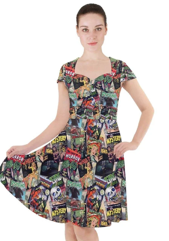 Bow-Tie DressHorror Story Print Midi Dress