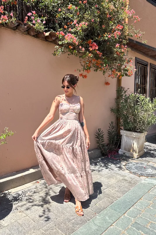 Metallic DressHyacinth Bustier Maxi Sundress