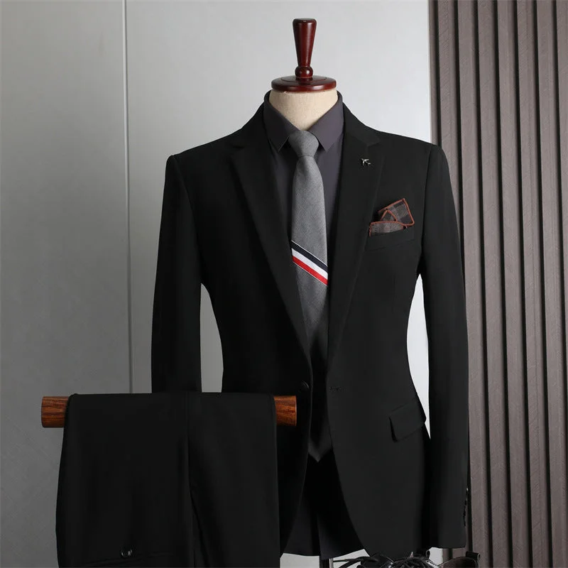 Black Single Button (Suit Suit Trousers)