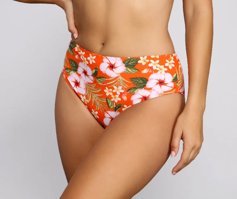 Sunkissed Tropical High Waist Bikini Bottoms