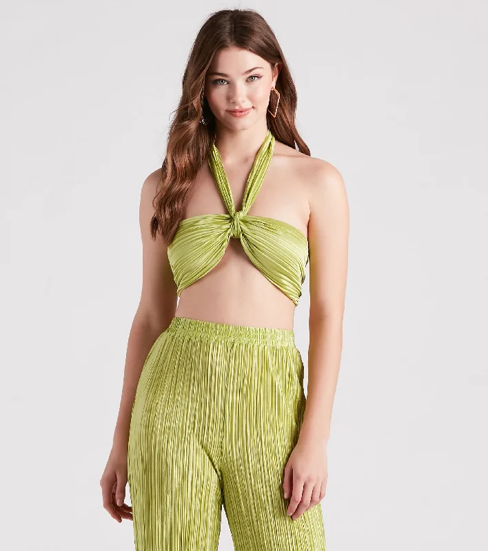 women's stylish topsIsland Guru Pleated Bandeau Top