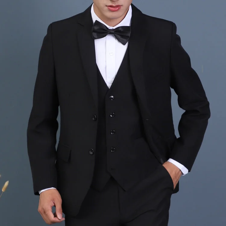 women's wrinkle-resistant dressesIKEARLAX  Suit Suit Men's Suit Men's Three-Piece Suit Suit Work Clothes Business Wear Jacket Wedding, Marriage Formal Dress Groomsman Suit