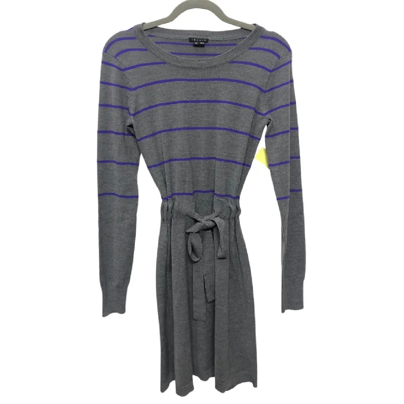 Off-The-Shoulder DressDress Casual Short By Theory In Grey & Purple, Size: S